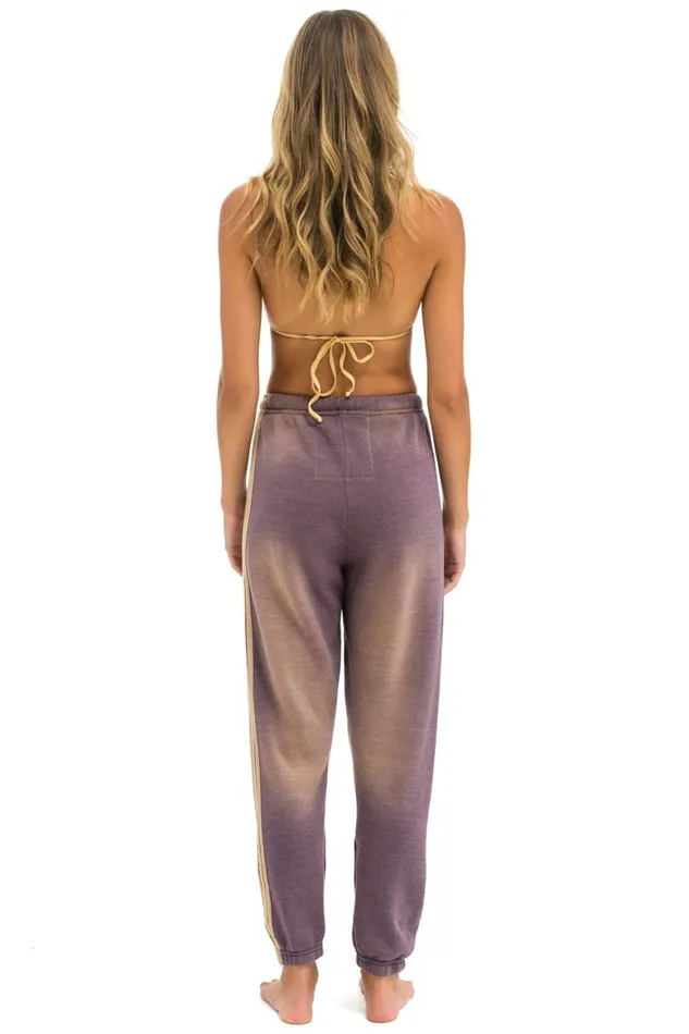 Women Sweatpants Aviator Nation 5 Stripe Sweatpants 8211 Faded Mocha