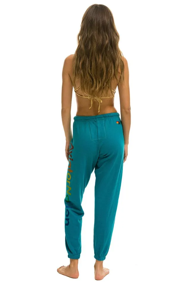 Women Sweatpants Aviator Nation Miami 8211 Sweatpants Teal