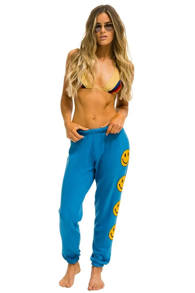 Women Sweatpants Aviator Nation Smiley 2 Sweatpants 8211 Ocean