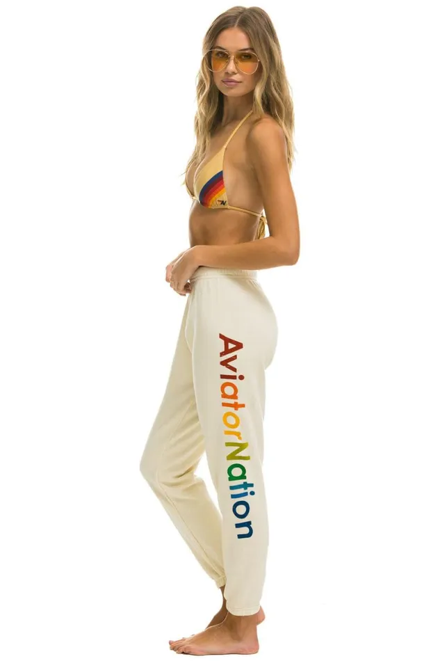 Women Sweatpants Aviator Nation Sweatpants 8211 Vintage White