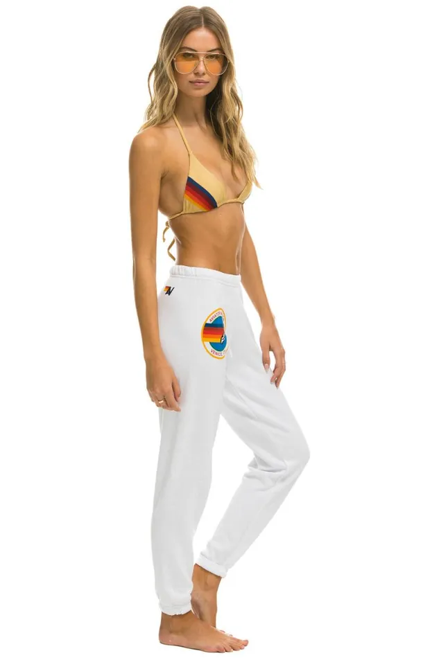 Women Sweatpants Aviator Nation Sweatpants 8211 White