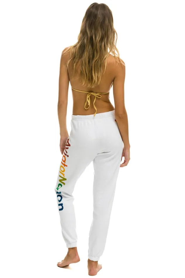 Women Sweatpants Aviator Nation Sweatpants 8211 White