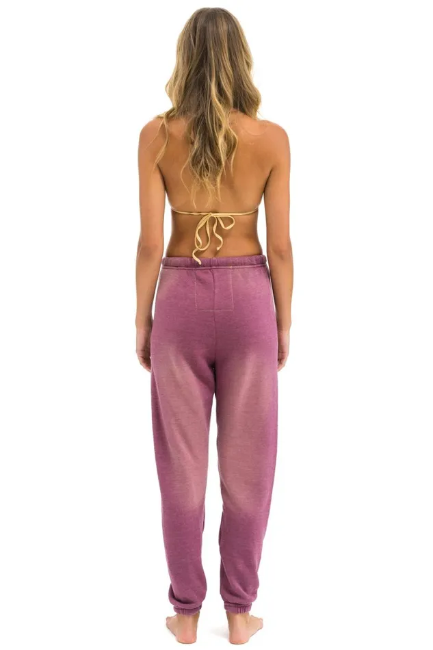 Women Sweatpants Aviator Nation Venice Surfer Sweatpants 8211 Faded Berry