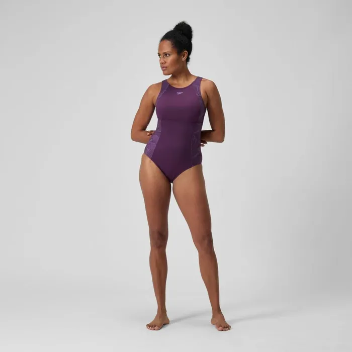 Women Swimming Costumes Speedo Women039s Shaping LapisNite Swimsuit Purple