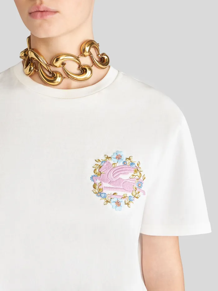 Women TShirt With Embroidery Etro Sweatshirts And TShirts