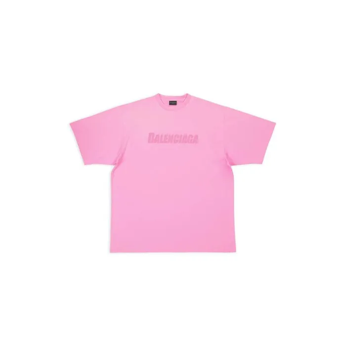 Women Tshirts Balenciaga Caps Tshirt Boxy Fit In Pink
