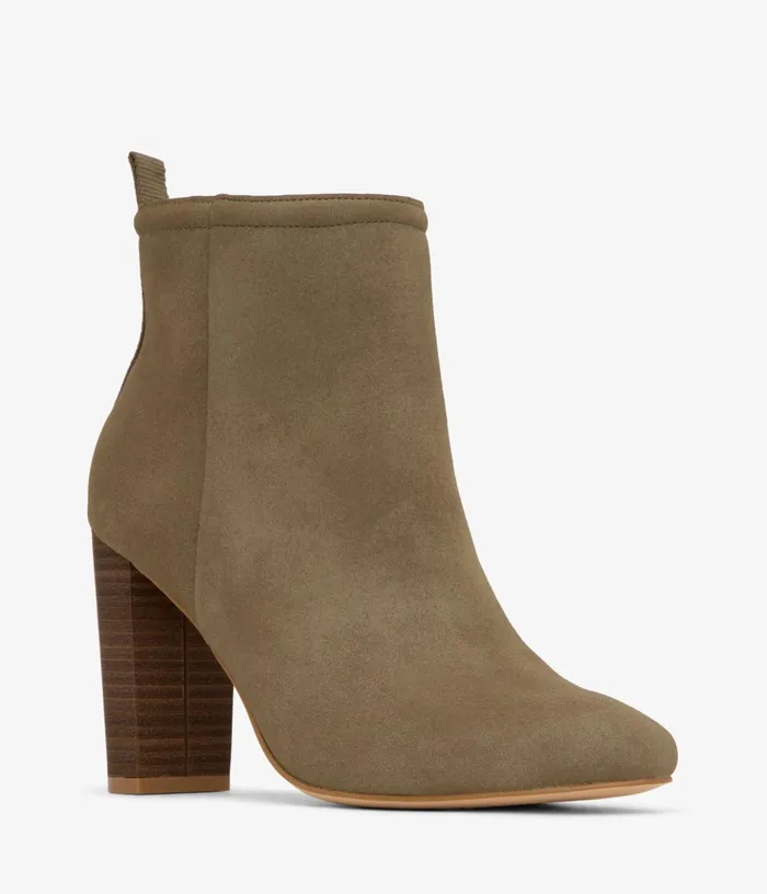 Women Taminda Vegan High Heel Ankle Boots Olive Matt and Nat Heels