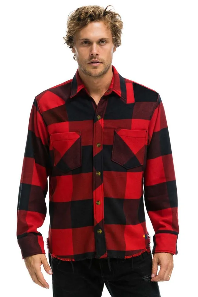 Women Tees Aviator Nation Plaid Flannel Western Shirt 8211 Buffalo Plaid