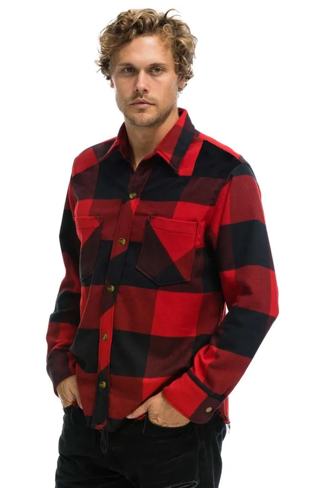Women Tees Aviator Nation Plaid Flannel Western Shirt 8211 Buffalo Plaid
