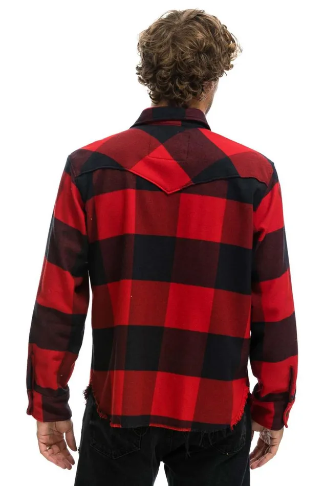 Women Tees Aviator Nation Plaid Flannel Western Shirt 8211 Buffalo Plaid
