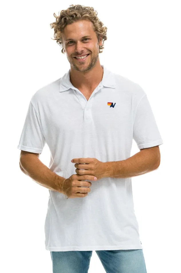 Women Tees Aviator Nation Polo 8211 White