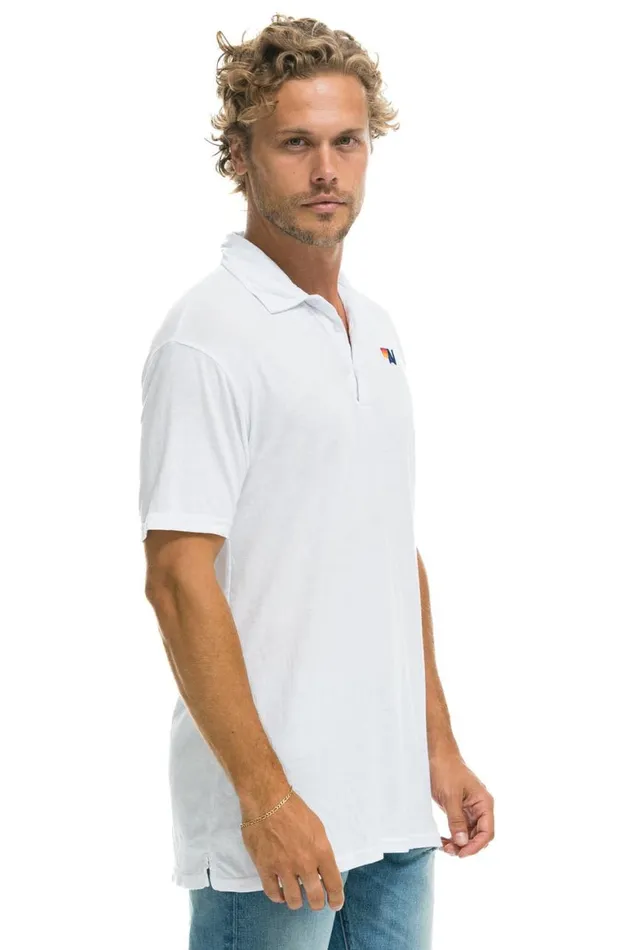 Women Tees Aviator Nation Polo 8211 White