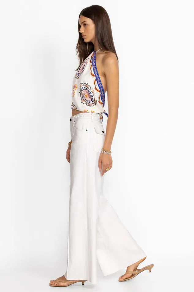 Women THE BRAIDED WIDE LEG JEAN White Johnny Was Bottoms Women THE BRAIDED WIDE LEG JEAN White Johnny Was Bottoms