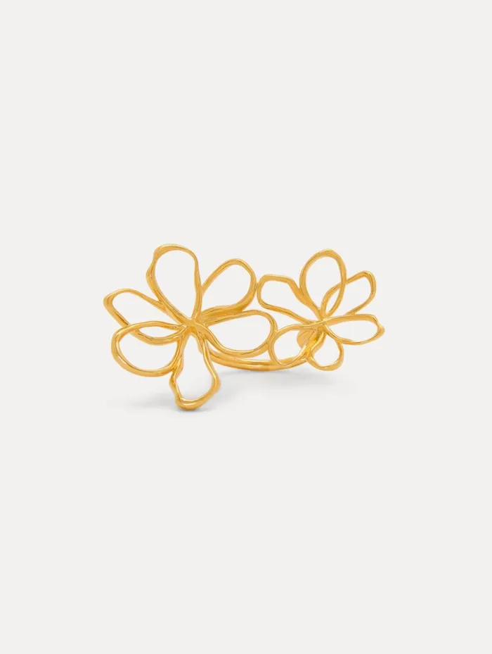 Women Threaded Flower Ring Gold Oscar De La Renta Rings Women Threaded Flower Ring Gold Oscar De La Renta Rings