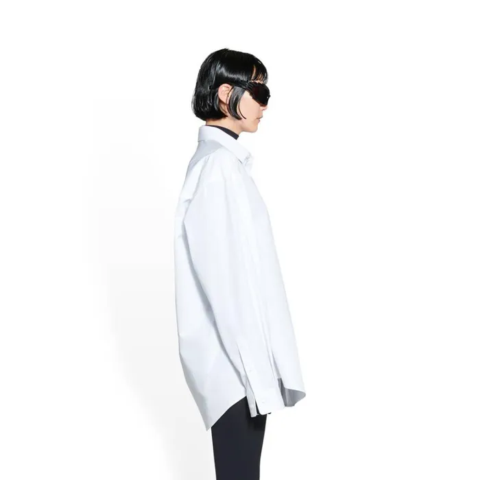 Women Tops and Shirts Balenciaga Hourglass Shirt In White
