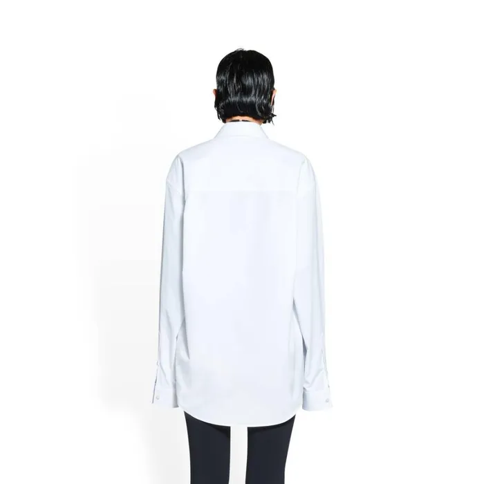 Women Tops and Shirts Balenciaga Hourglass Shirt In White