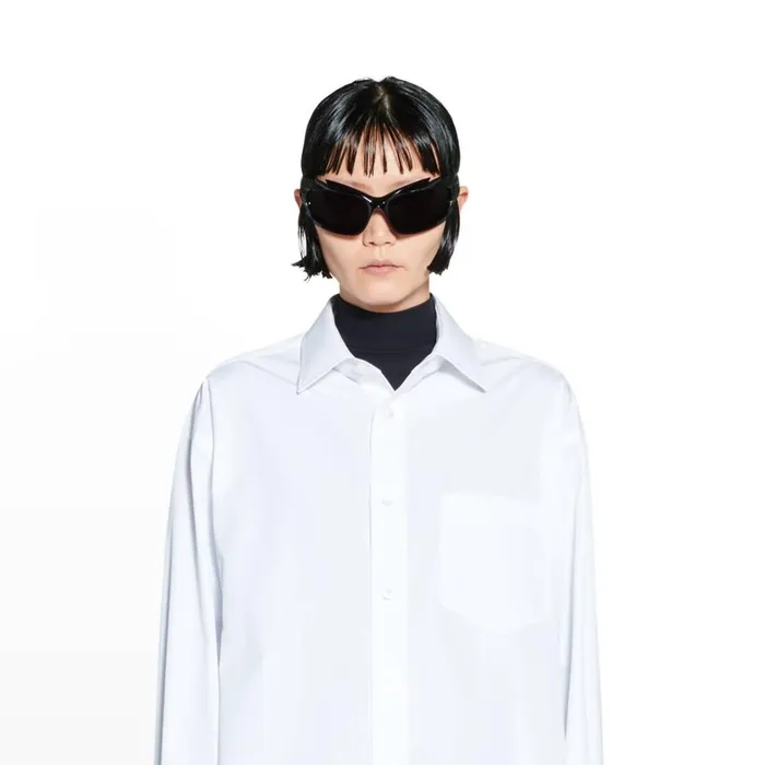 Women Tops and Shirts Balenciaga Hourglass Shirt In White