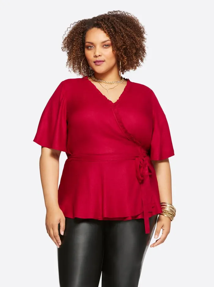 Women Tops and Tees Jessica Simpson Misha Top In Rio Red