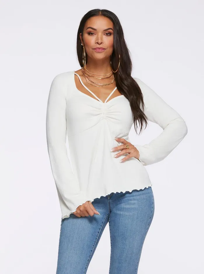 Women Tops and Tees Jessica Simpson Rori Top In Gardenia