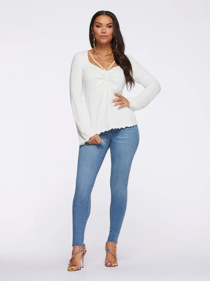 Women Tops and Tees Jessica Simpson Rori Top In Gardenia