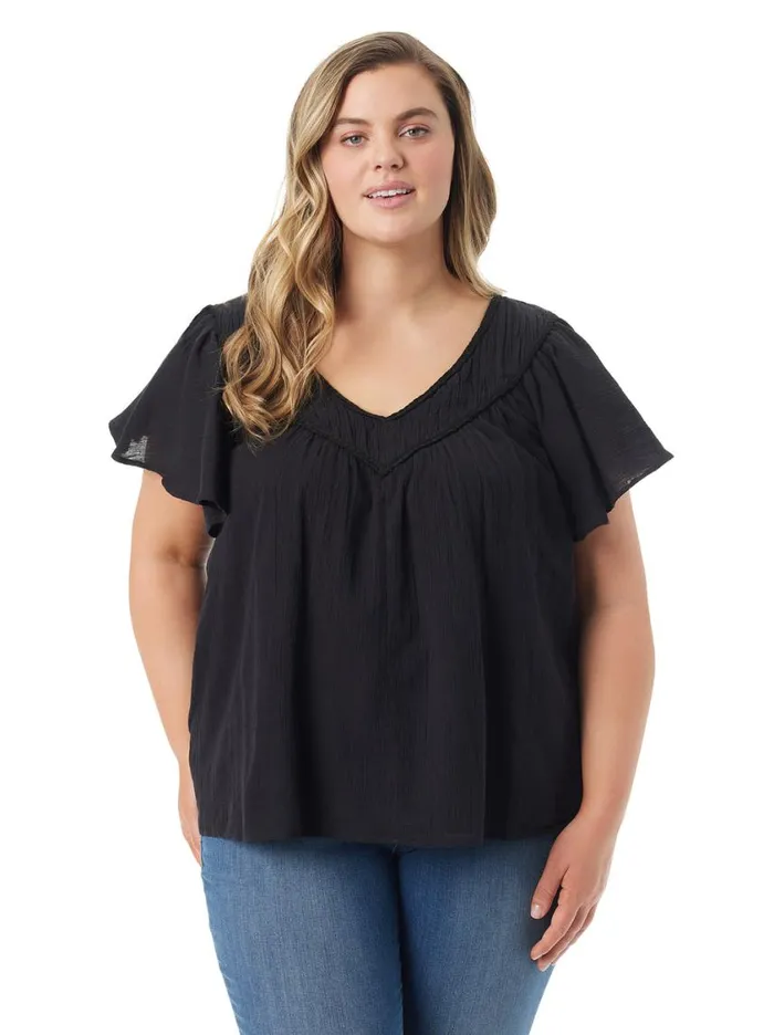 Women Tops and Tees Jessica Simpson Serenity Top In Anthracite