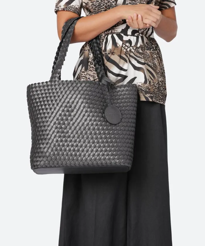 Women Tote Bags Ilse Jacobsen Tote Bag 8211 Black Gun Metal