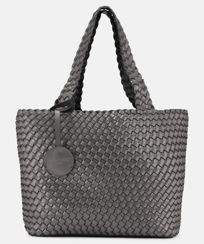 Women Tote Bags Ilse Jacobsen Tote Bag 8211 Black Gun Metal