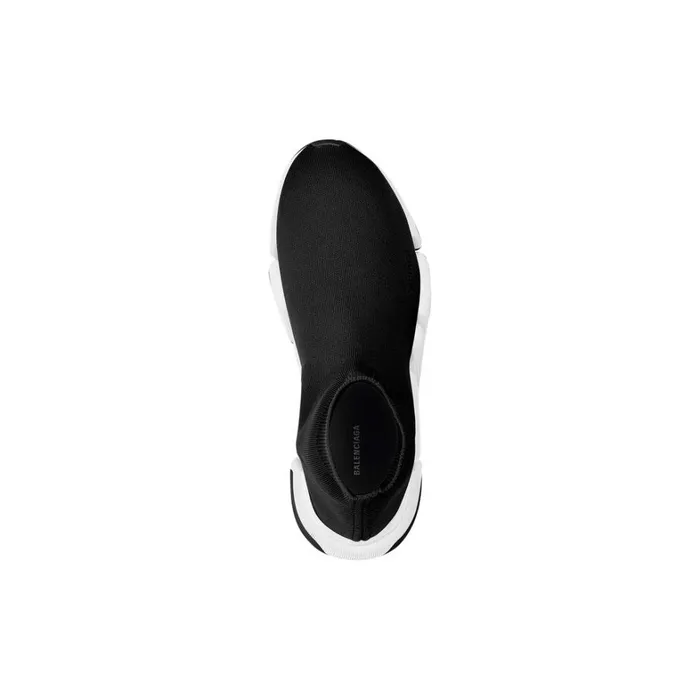 Women Trainers Balenciaga Speed 20 Recycled Knit Trainers With Bicolor Sole In Blackwhite