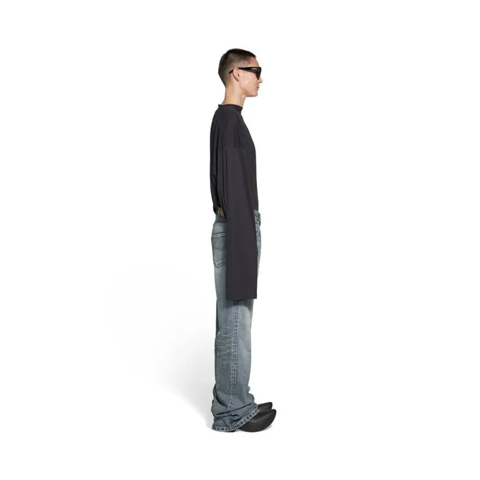 Women Trousers Balenciaga Flared Trousers In Light Blue