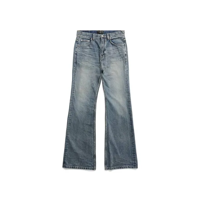 Women Trousers Balenciaga Flared Trousers In Light Blue