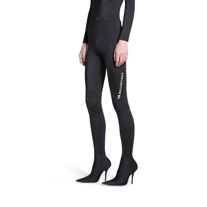 Women Trousers Balenciaga Sporty B Activewear Leggings In Black