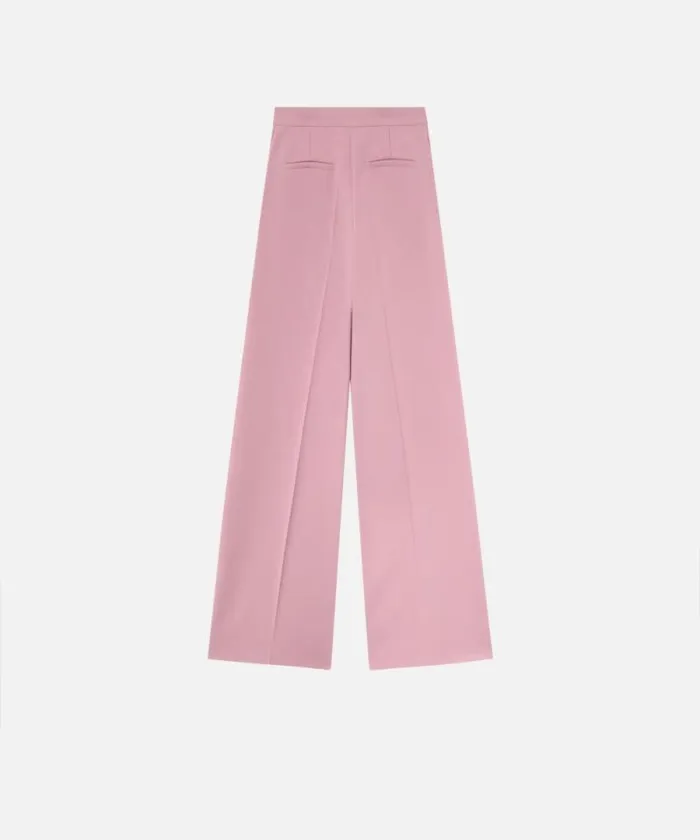 Women Trousers Pinko Elegant Palazzo Trousers In Crepe Pinkpolignac Women Trousers Pinko Elegant Palazzo Trousers In Crepe Pinkpolignac