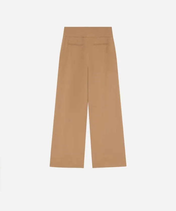 Women Trousers Pinko Elegant Wideleg Trousers With Darts Light Squirrel