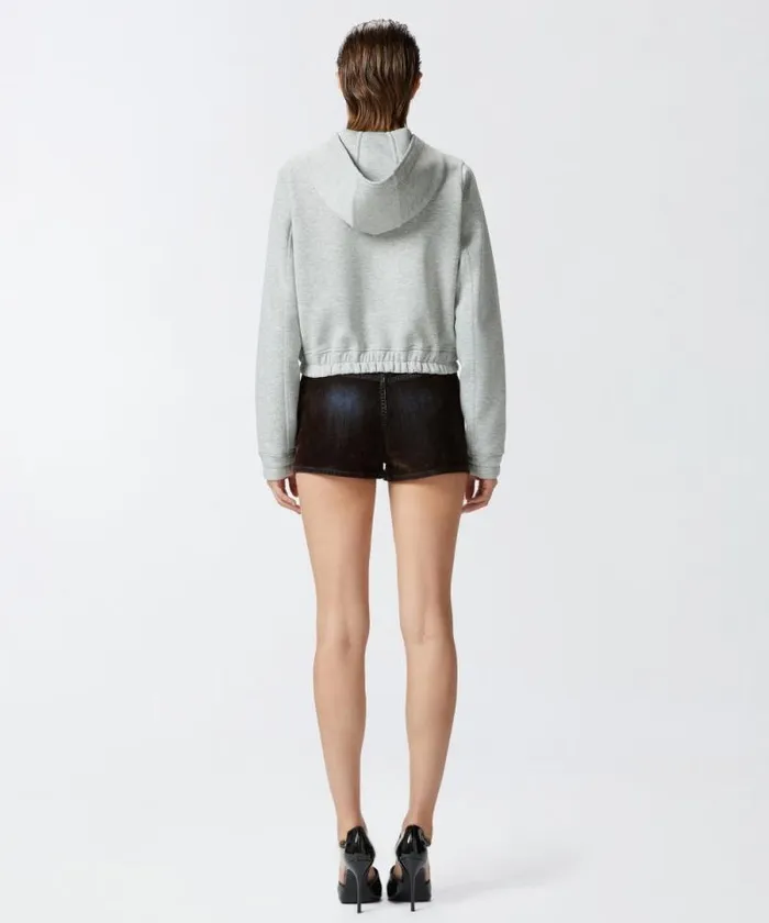 Women Trousers Pinko Slimfit Flocked Denim Shorts Deep Brown Women Trousers Pinko Slimfit Flocked Denim Shorts Deep Brown