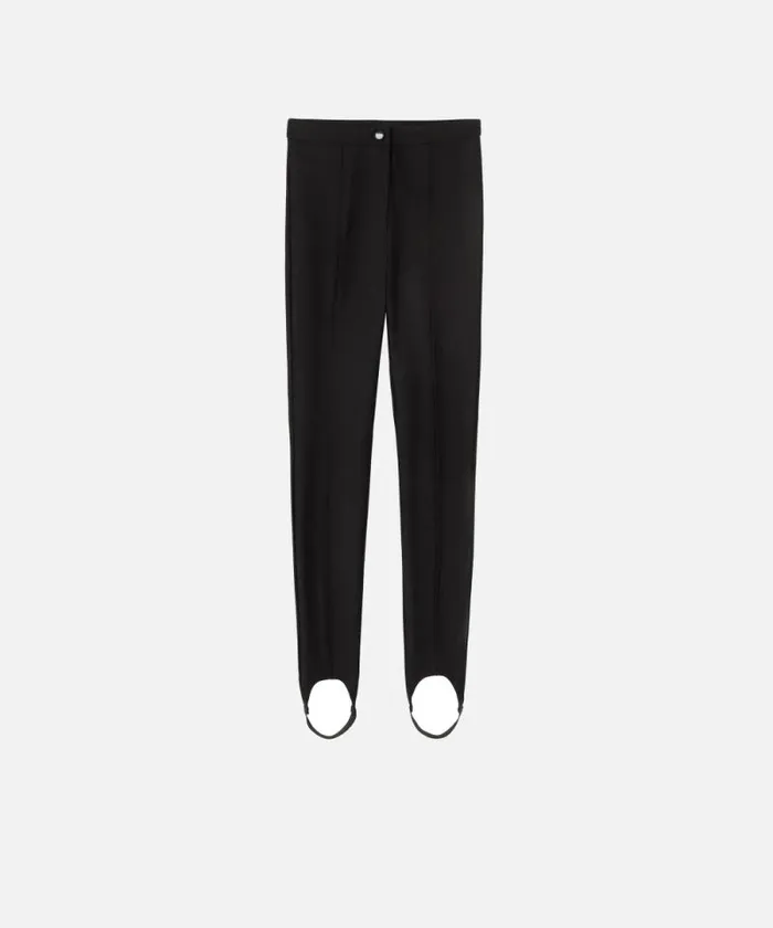Women Trousers Pinko Slimfitting Technical Trousers With Stirrups Limo Black Women Trousers Pinko Slimfitting Technical Trousers With Stirrups Limo Black