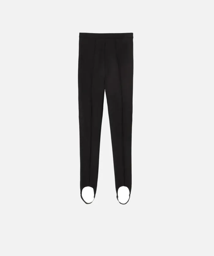 Women Trousers Pinko Slimfitting Technical Trousers With Stirrups Limo Black Women Trousers Pinko Slimfitting Technical Trousers With Stirrups Limo Black