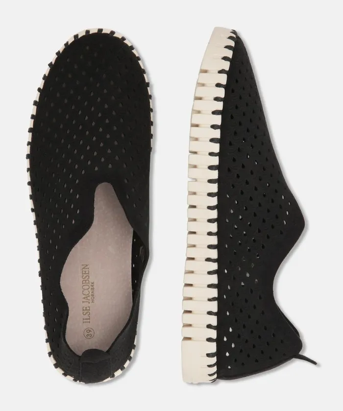 Women Tulip Flats Ilse Jacobsen Tulip SlipIn 8211 Black Women Tulip Flats Ilse Jacobsen Tulip SlipIn 8211 Black