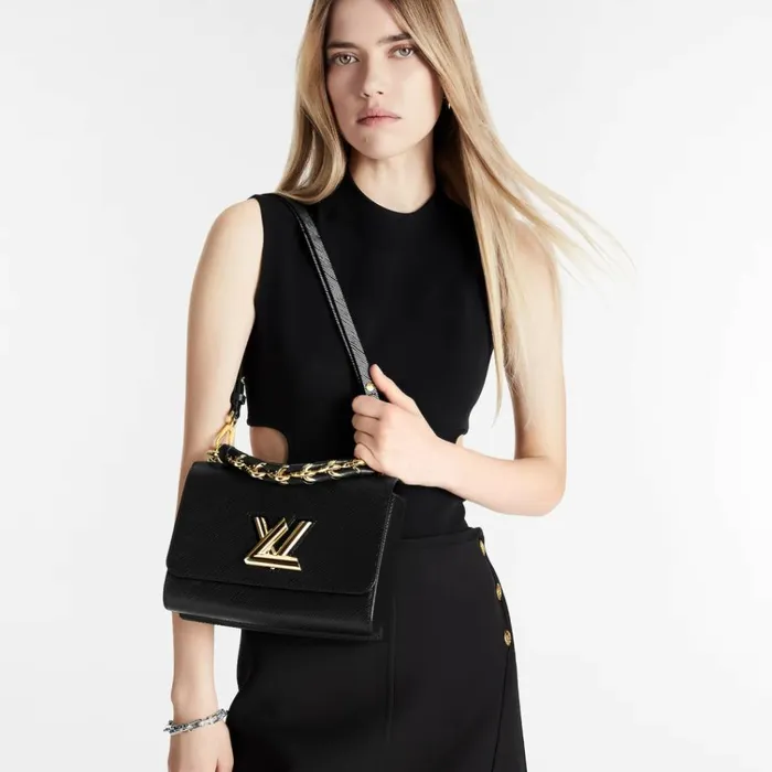 Women Twist Bag Louis Vuitton Louis Vuitton Black M21772 Twist MM 8211 Louis Vuitton Handbag Store