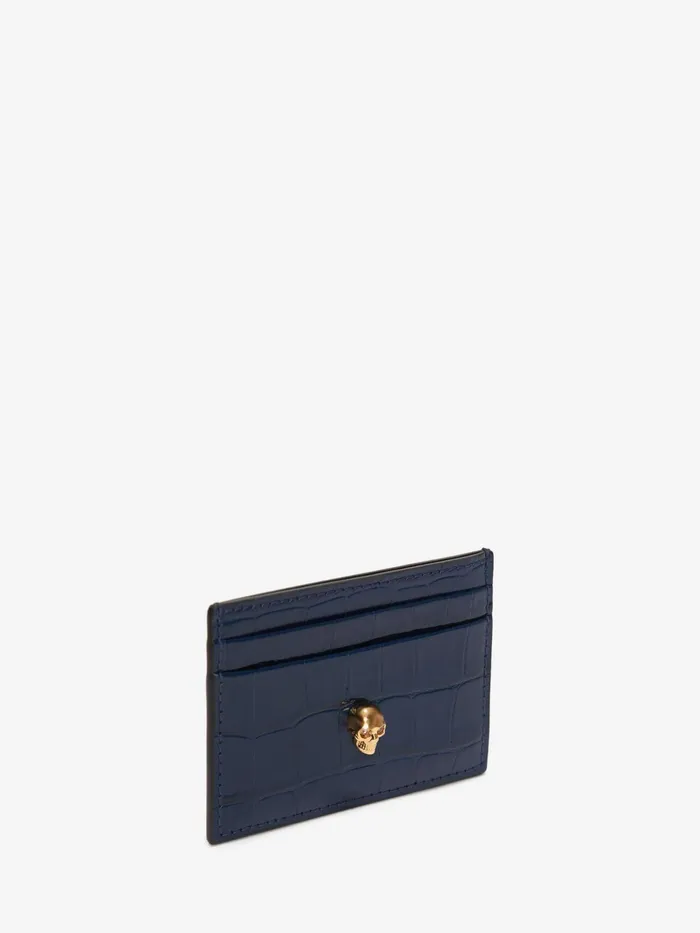 Women Wallets And Cardholders Alexander McQueen Skull Card Holder Navy