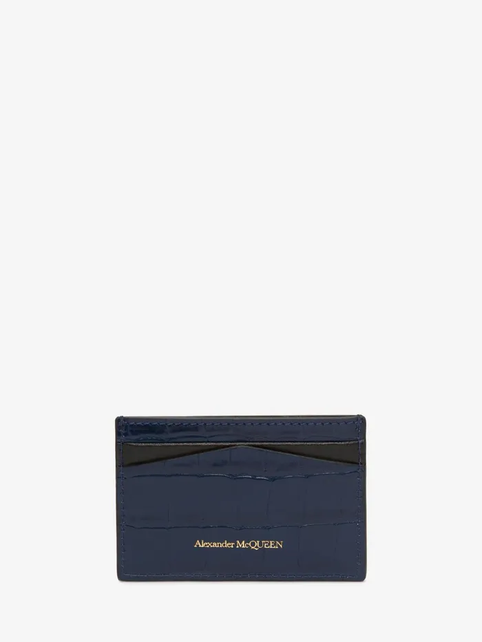 Women Wallets And Cardholders Alexander McQueen Skull Card Holder Navy