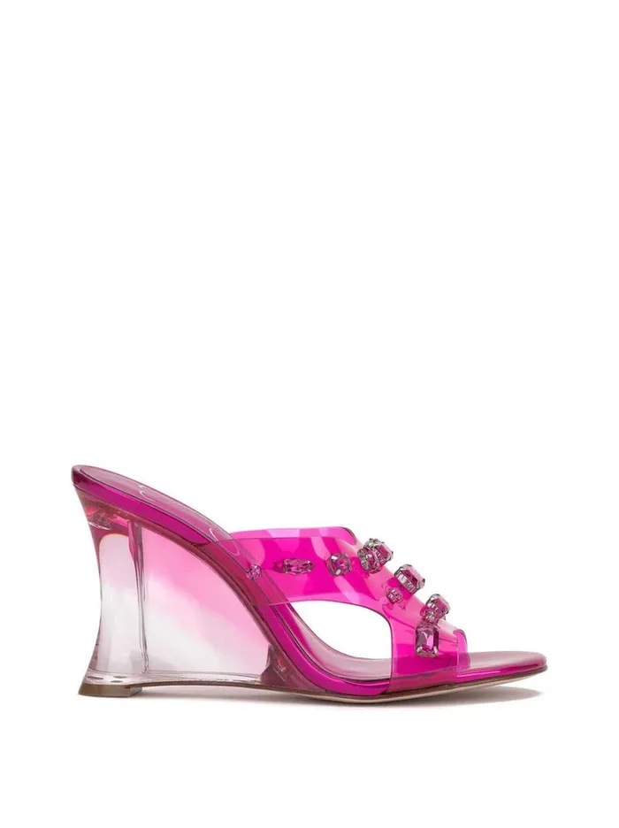 Women Wedges Jessica Simpson Ganisa Lucite Wedge In Pink
