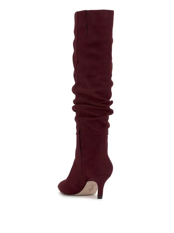 Women Wide Width Jessica Simpson Naevy Slouch Boot In Dark Cherry