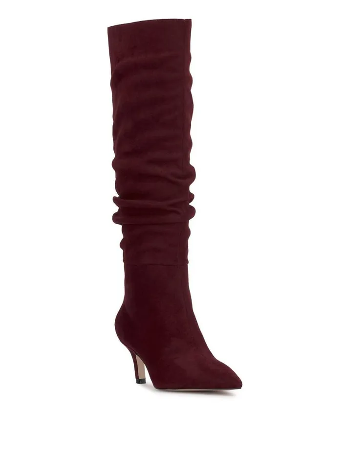 Women Wide Width Jessica Simpson Naevy Slouch Boot In Dark Cherry