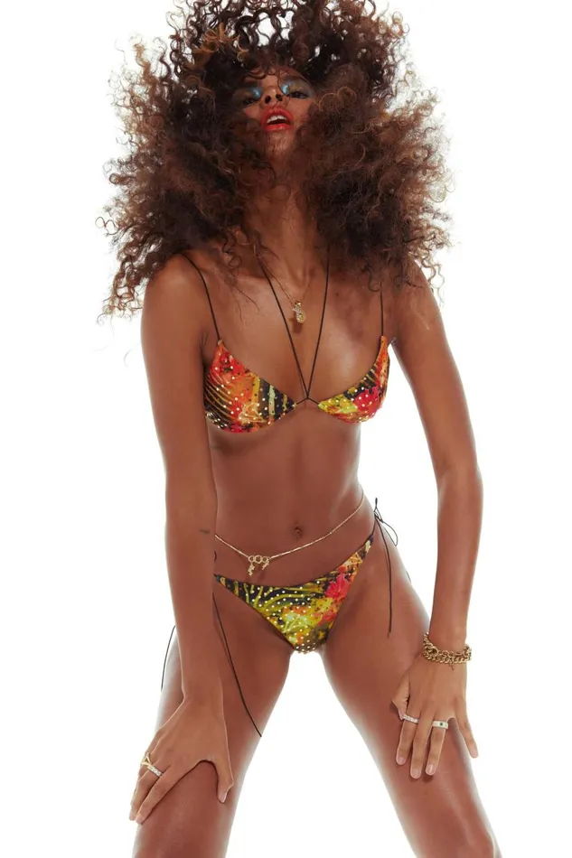 Women Zebra Hibiscus Micro Bikini Bottoms Jaded London Bikini Bottoms