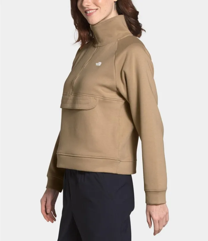 Womens Explore City Zip Sweatshirt Hawthorne Khaki The North Face Hoodies and Sweatshirts