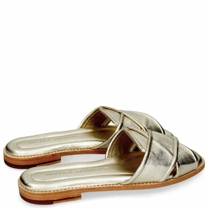 Womens Mules Melvin and Hamilton Elodie 14 Gold Womens Mules Melvin and Hamilton Elodie 14 Gold