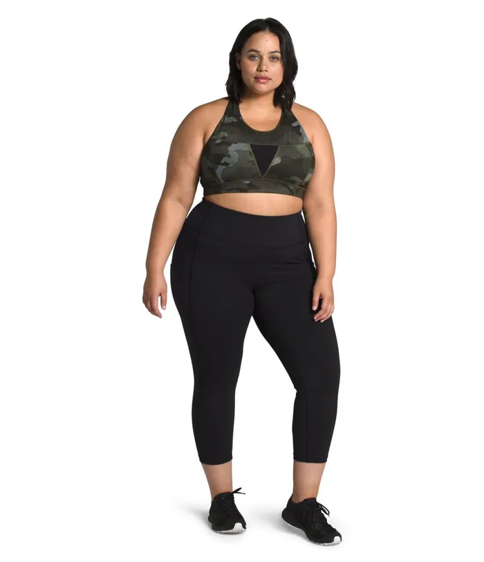 Womens Plus Motivation HighRise Pocket Crop Tnf Black The North Face Leggings