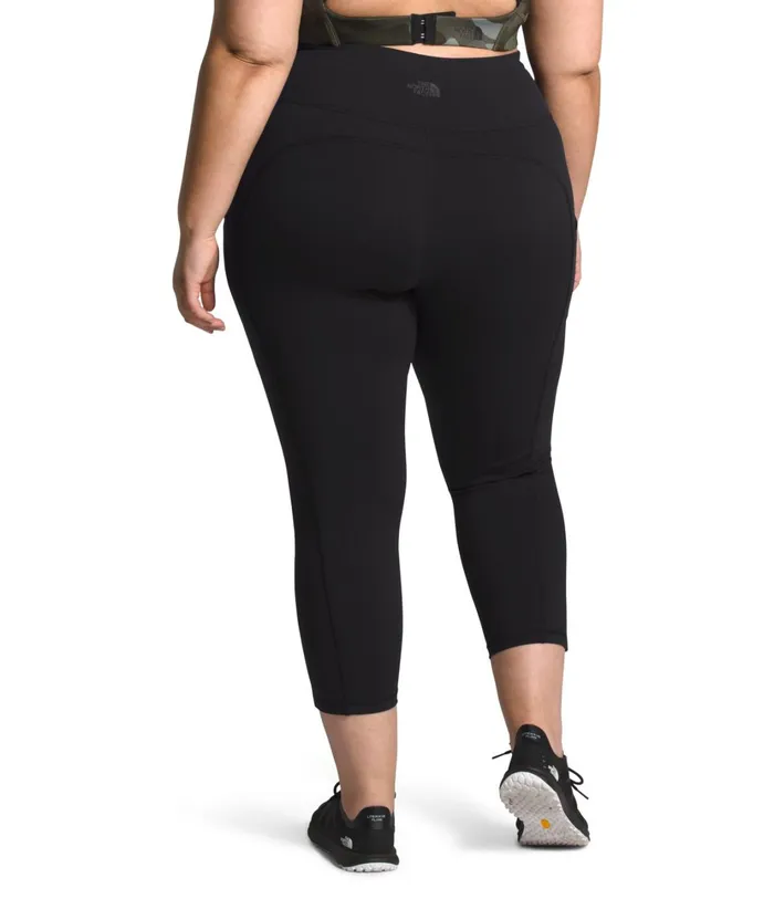 Womens Plus Motivation HighRise Pocket Crop Tnf Black The North Face Leggings