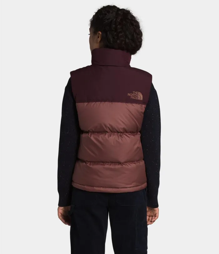 Womens W ECO NUPTSE VEST Marron Purpleroot Brown The North Face Vests