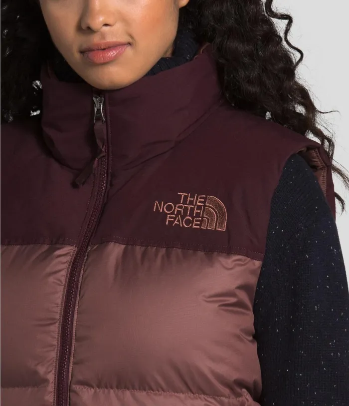 Womens W ECO NUPTSE VEST Marron Purpleroot Brown The North Face Vests